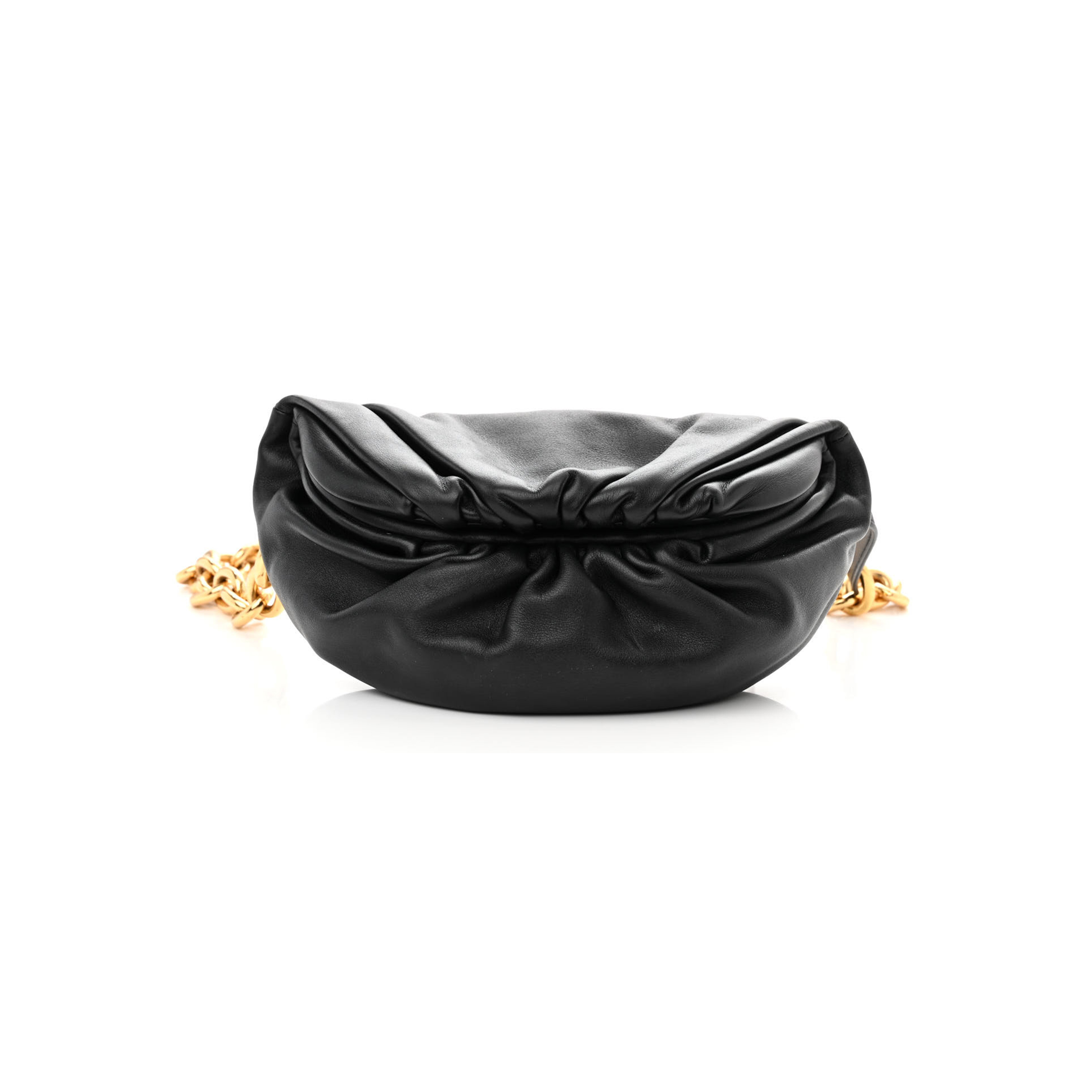 BOTTEGA VENETA NAPPA THE BELT CHAIN POUCH BLACK  (23*15*5cm)